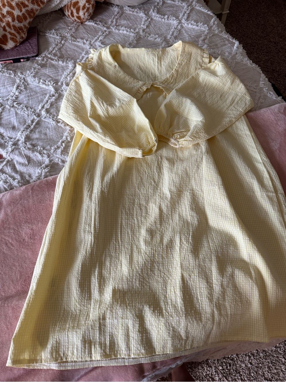 Yellow Collared Mini Dress - Picture 5 of 6
